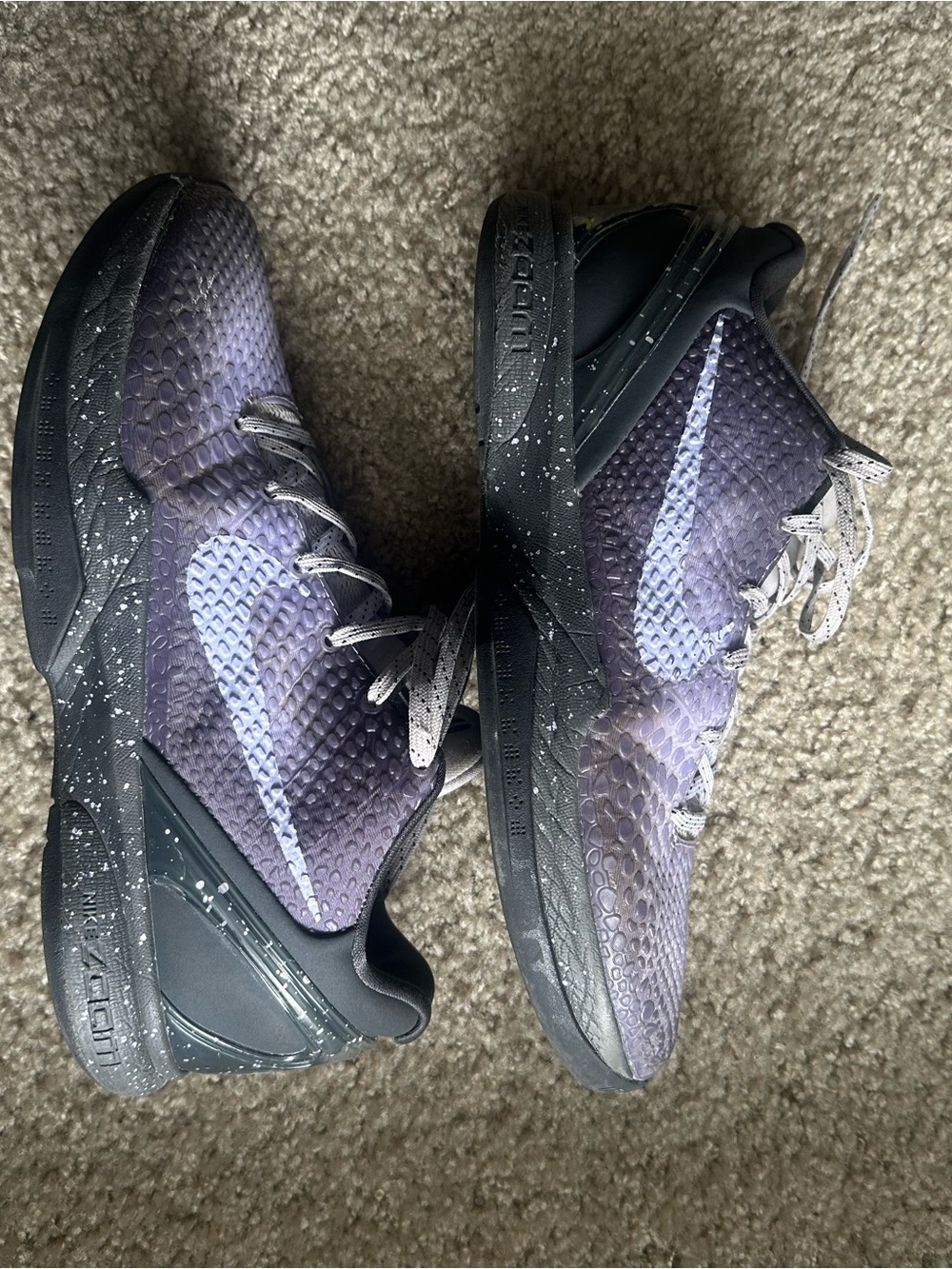 Nike Kobe 5 EYBL Purple Basketball Shoes - Lightweight Performance USED